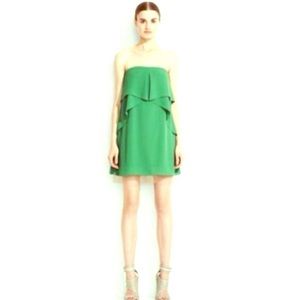 BCBGMaxAzria Green Strapless Dress